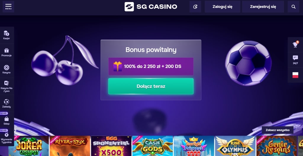 Depozyt w SG Casino